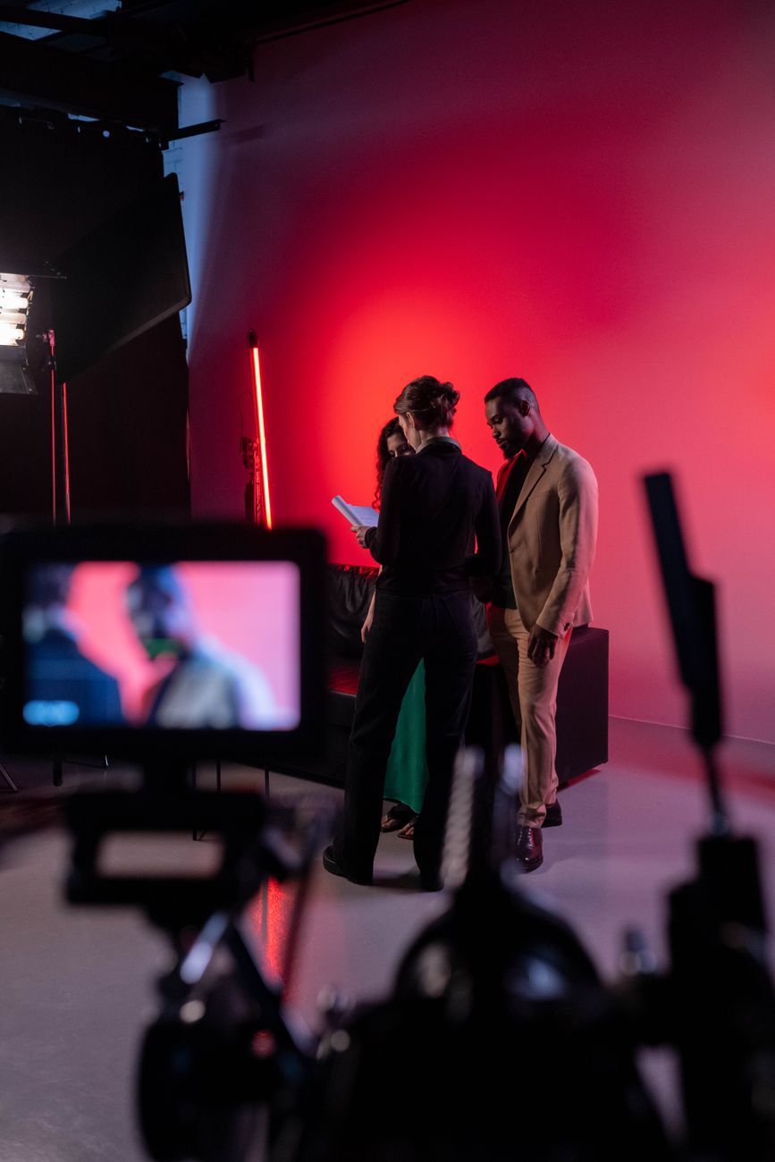 Behind the scenes film camera
