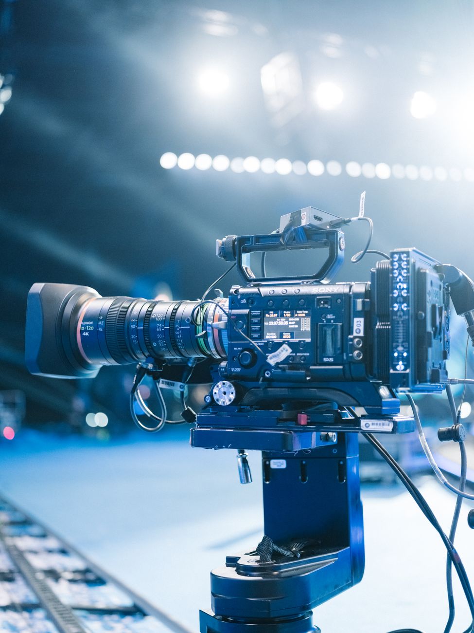 Close up on camera lenses