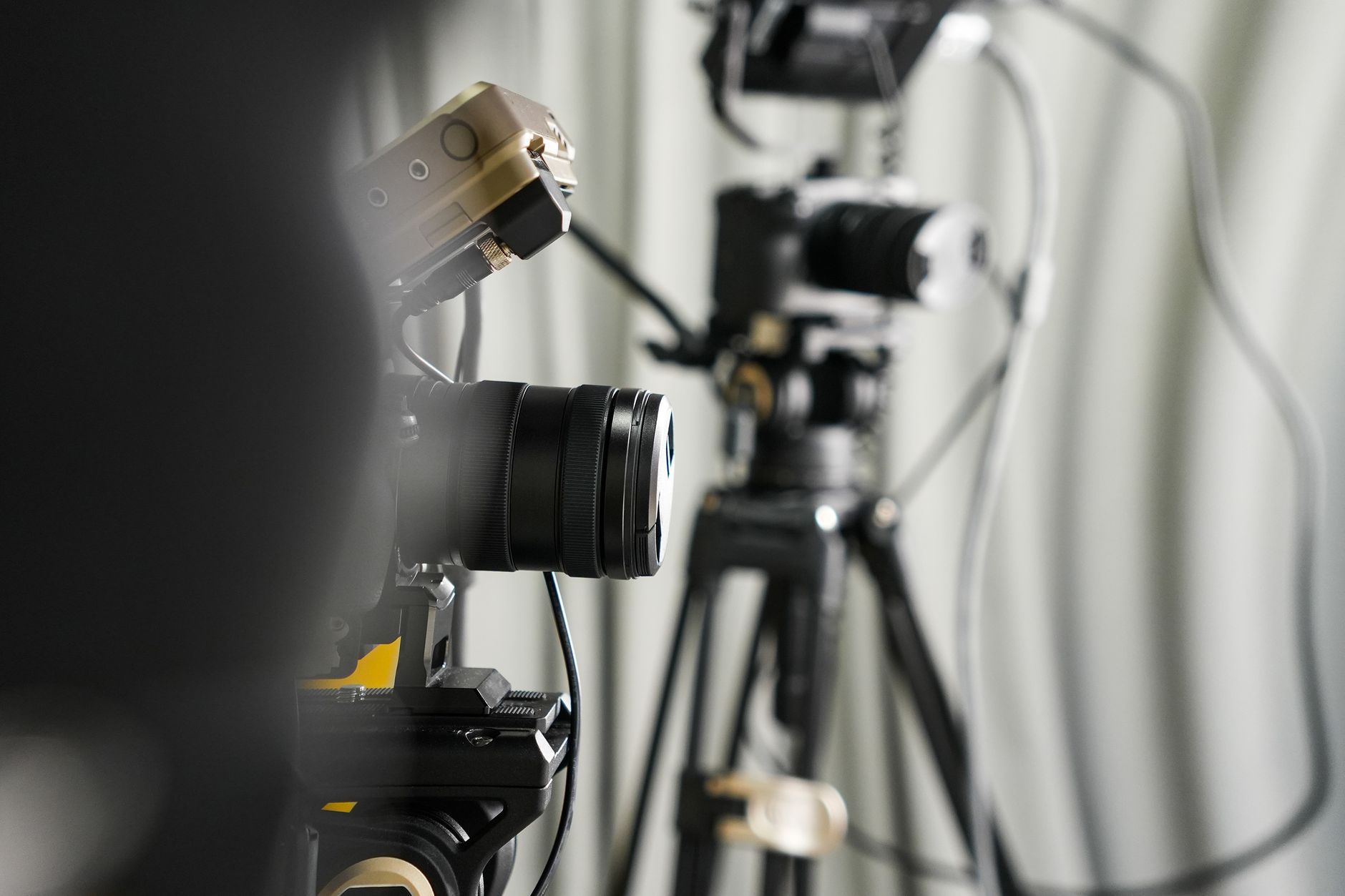 Studio filming equipment zoom-in